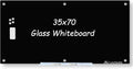 Magnetic Glass Whiteboard, Large White Board Frameless by JJworldwide