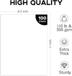 110lb White Cardstock 8.5x11, Goefun 100 Sheets Heavyweight White Card Stock - Image 2