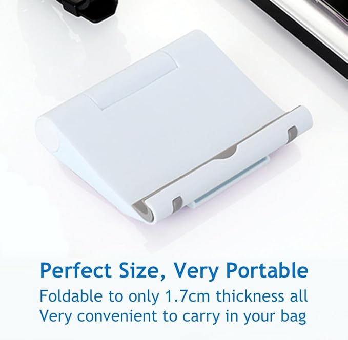 JUSDIQIR Cell Phone Stand for Desk Foldable Cell Phone Holder Desk Tablet - Image 7
