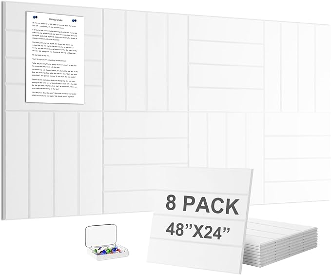 G Gamit Large Felt Wall Tiles Bulletin Board, Large Cork Board Alternative by GGAMIT