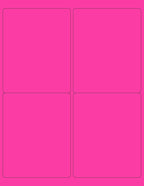 8-1/2 x 11" Neon Color High Light Fluorescent Labels by NextDayLabels