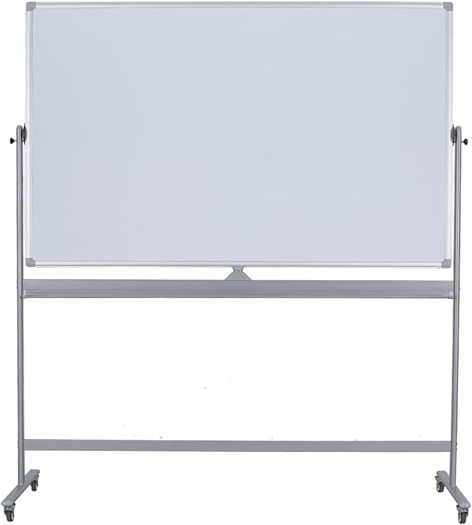 DexBoard Large Double Sided Whiteboard 72x40 inches on Wheels, Height by DexBoard