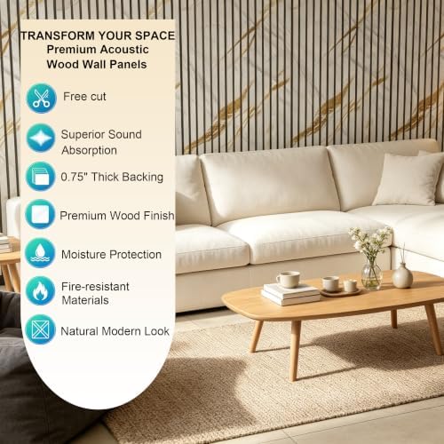 acoustic wall panels,4 pack 47.2"x23.6" noise dampening wood, package contents