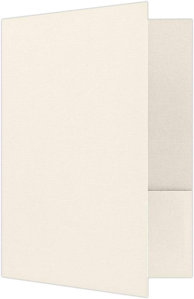 9 x 12 Presentation Folders in 100 lb. Natural Linen by LUXPaper