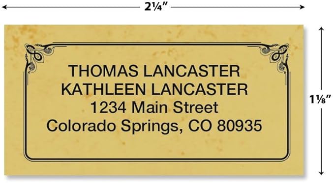 Antique Personalized Return Address Labels- Set of 144, Large Self-Adhesive - Image 2