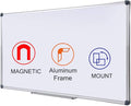 Magnetic Dry Erase Board with Pen Tray, 48 x 24 Inch, Aluminum Frame Portable by DexBoard
