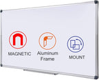 Magnetic Dry Erase Board with Pen Tray, 48 x 24 Inch, Aluminum Frame Portable by DexBoard