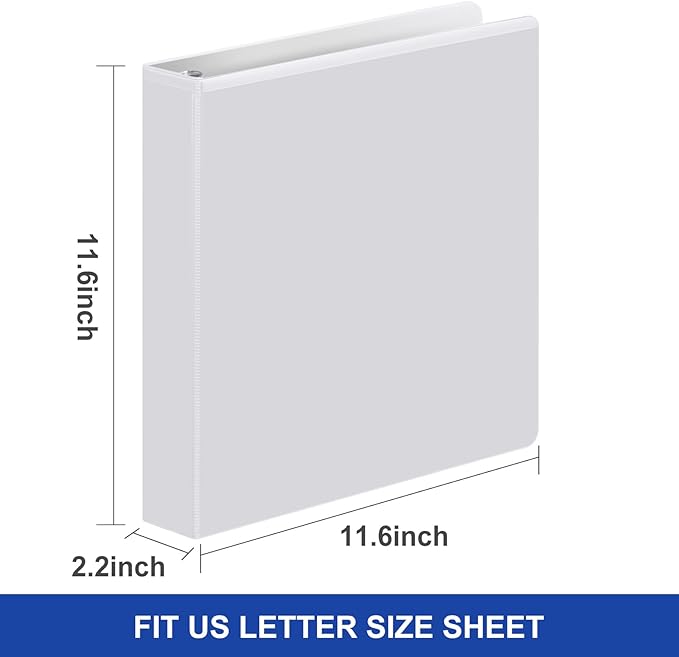 Comix Sturdy 1.5 Inch D-Ring Binders, 1.5'' 3 Ring Binder - Image 5