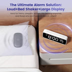dekala bed shaker loud alarm clock for heavy shown in use