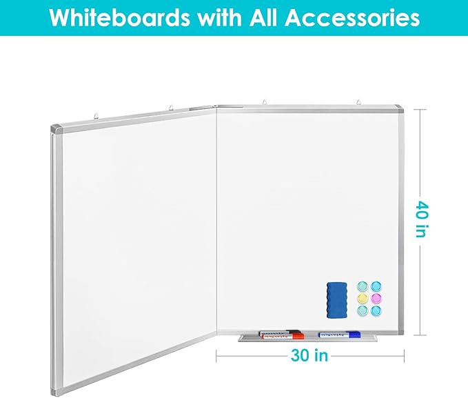 White Board Dry Erase 60x40, Large Magnetic Whiteboard Maxtek Dry Erase Boards - Image 7