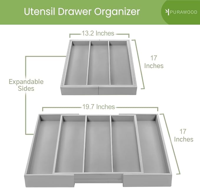 Purawood Kitchen Drawer Organizer - Image 2