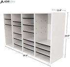 AdirOffice Wooden Adjustable Literature Organizer, 36 Compartment Office Mailbox - Image 3