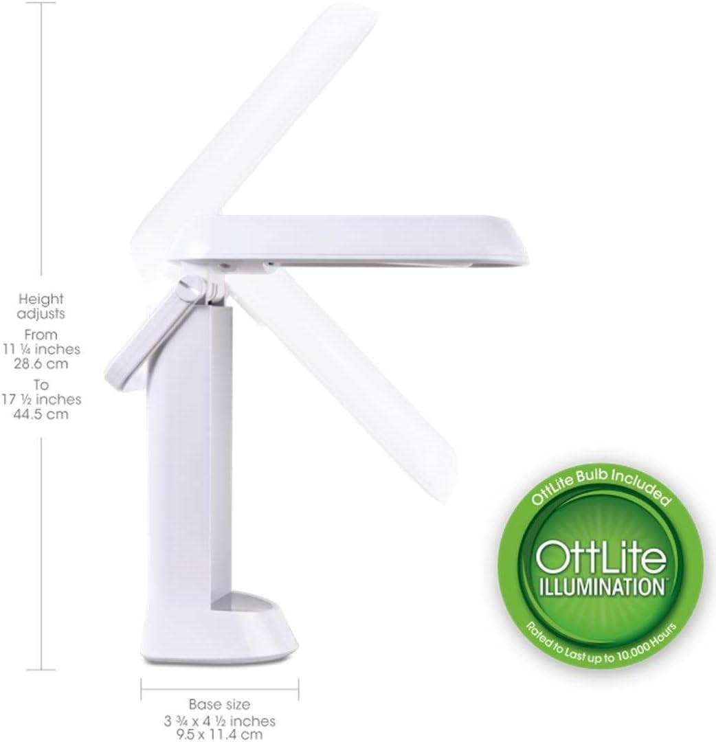 OttLite 717WG3 13-watt Refresh Task Lamp, 4.56" x 5.75" x 12.06&quo...