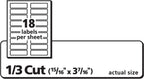 Avery TrueBlock Extra Large File Folder Labels, 15/16" x 3-7/16", 450 Printable Labels, White (5027)