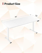 SANODESK Electric Standing Desk 79 x 32 Inches Height Adjustable Stand Up - Image 2