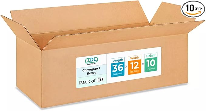Large Shipping & Moving Boxes 36x12x10 inches by IDLPackaging