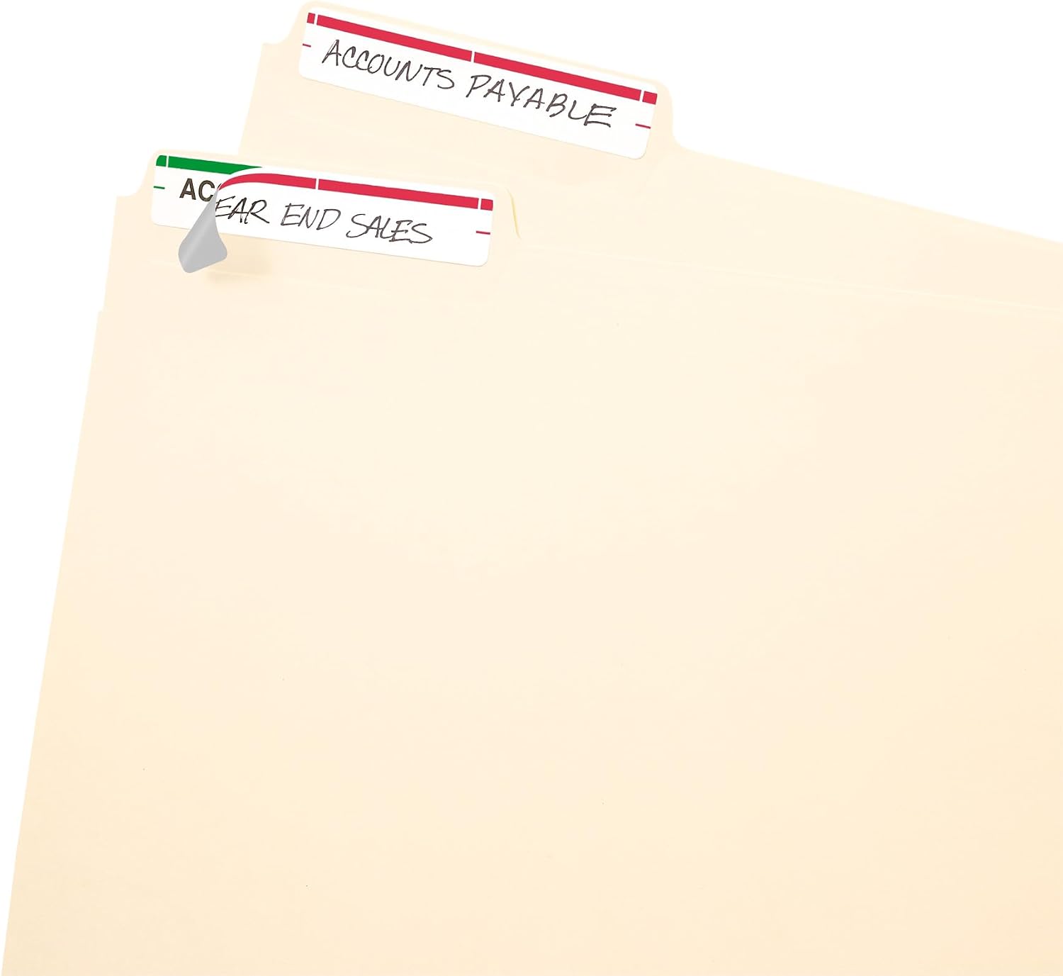 Avery File Folder Labels on 4" x 6" Sheets, Easy Peel, White/Red, Print & Handwrite, 2/3" x 3-7/16", 252 Labels (5201)
