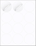 Methdic 2.5" Diameter High Visibility Printable Round Labels，Matte White，360 by Methdic