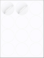 Methdic 2.5" Diameter High Visibility Printable Round Labels，Matte White，360 by Methdic