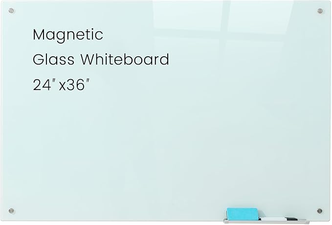 Gooderboard Glass Magnetic White Board by Gooderboard