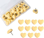 Aoxsie 28pcs Decorative Cute Push Pins Heart Yellow Thumbtacks Thumb Tacks by Unknown