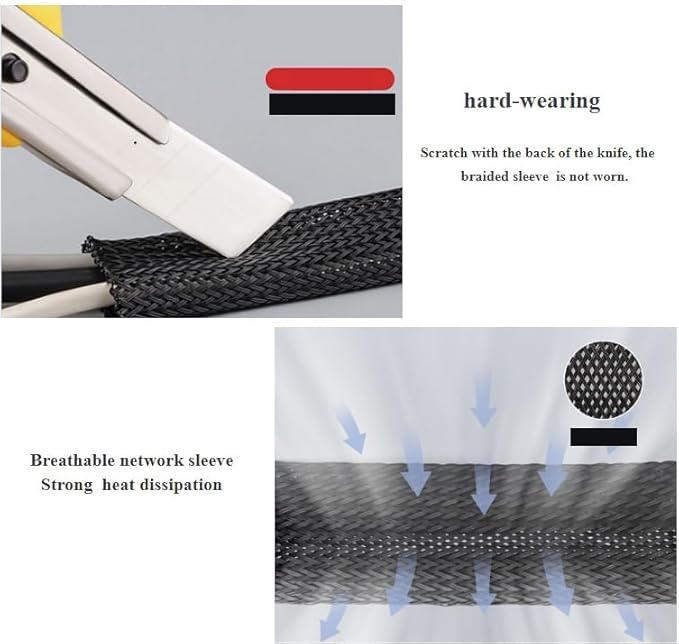 10ft - 1/4 inch Cord Protector Wire Loom Tubing Cable Sleeve Split Sleeve - Image 3
