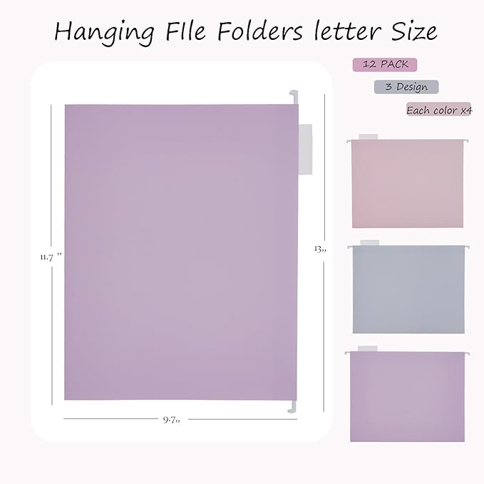 Fei Bi Hanging File Organizer, File Organizer, File Box, Rose Gold File Box - Image 3