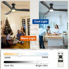 depuley 52-inch ceiling fans with lights: black 3 on a desk or shelf