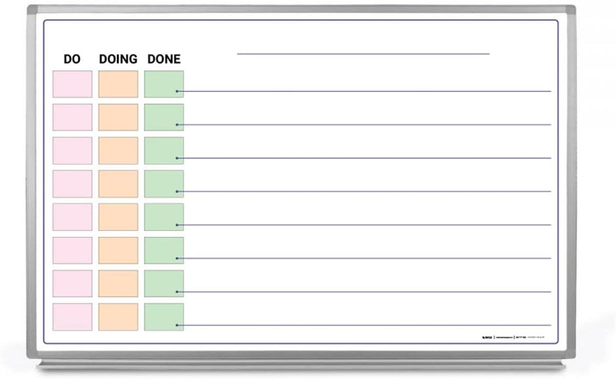 Do - Doing - Done List Whiteboard 36" x 24"