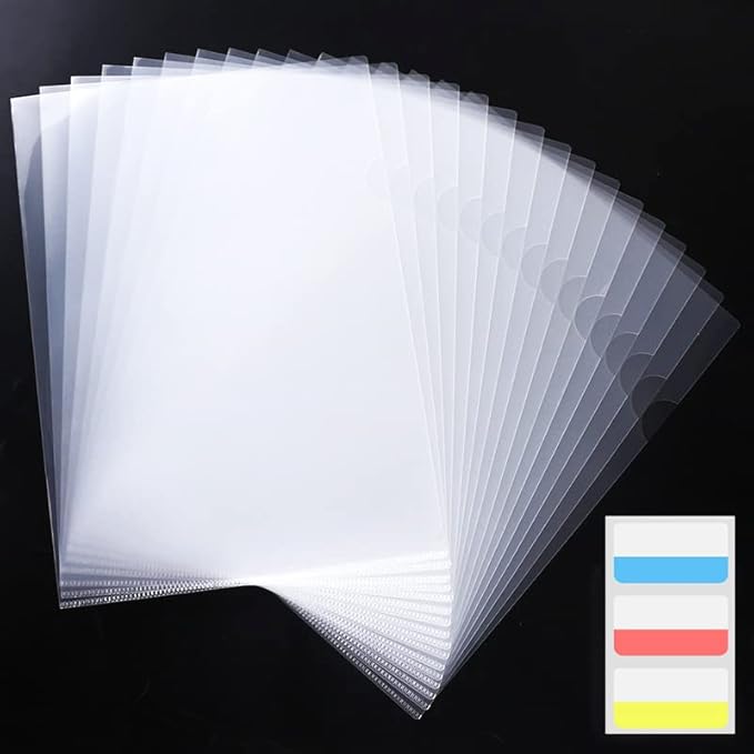 100 Pack Document Clear Plastic Folder Copy Safe Project Pocket LType US Letter by GJIAUKIZ