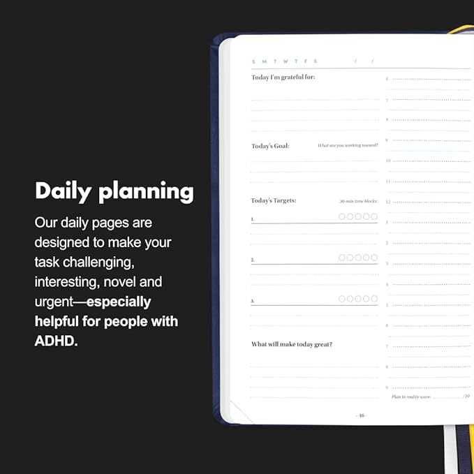 BestSelf 13-Week Self Journal & Goal Planner – Undated Daily ADHD-Friendly - Image 4