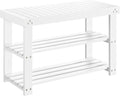 Pipishell Bamboo Shoe Rack Bench, 3-Tier Sturdy Shoe Organizer, Storage Shoe by Pipishell