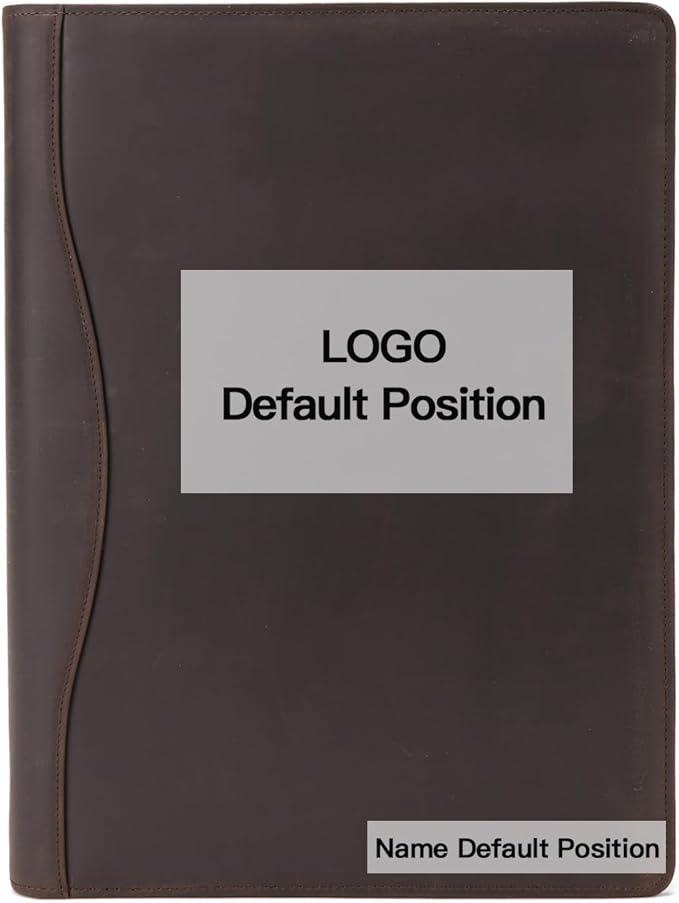 Geslun Personalized Genuine Leather 3 Ring Binder, Custom Engraved 8.5 x 11 by Geslun