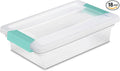 Sterilite 18-Pack Clip Box, Stackable Clear Plastic Bins by Sterilite