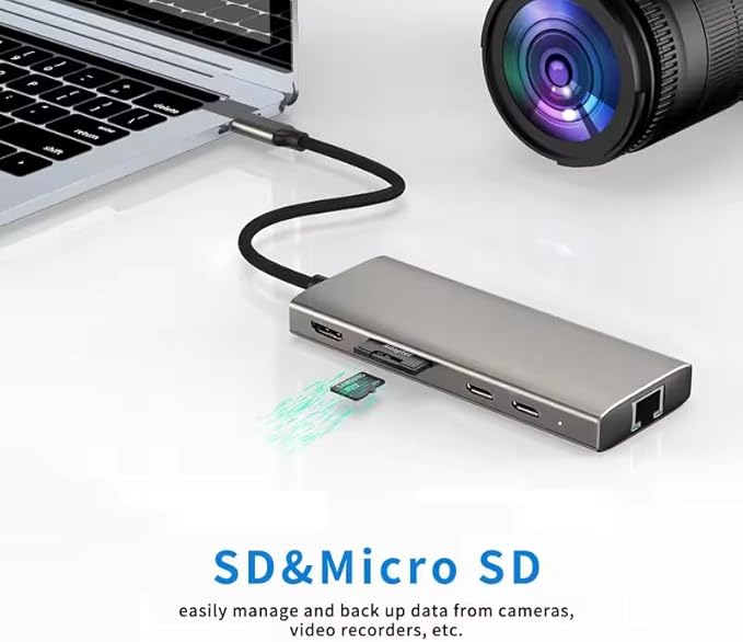 USB C HUB Dongle, 10-in-1 USB C Adapter Docking Station - Image 5