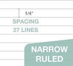 POPRUN Small White Legal Pads 5 x 8 Narrow Ruled, 100GSM Writing Paper Pad - Image 3