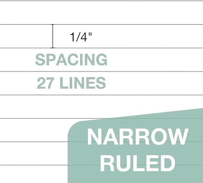 POPRUN Small White Legal Pads 5 x 8 Narrow Ruled, 100GSM Writing Paper Pad - Image 3