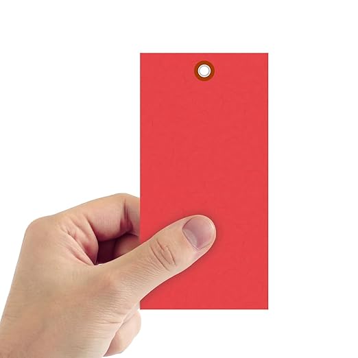 SmartSign 6.25 x 3.125 inch “Red” Blank Tyvek Shipping Tags - Image 2
