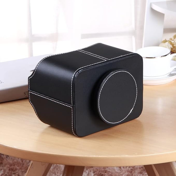 Remote Control Holder 360 Degrees Rotatable Desk Stationery Supply Organizer PU - Image 4