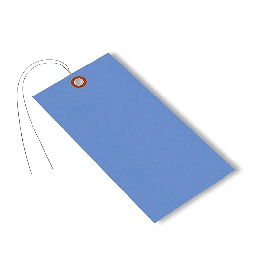 SmartSign 6.25 x 3.125 inch “Blue” Blank Tyvek Shipping Tags - Image 5