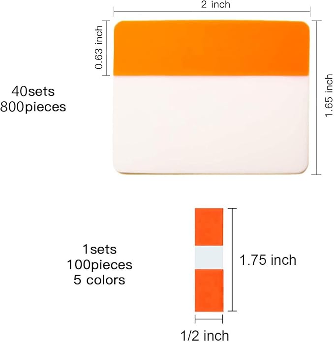ELII 900 Pcs 2 Inch Sticky Index Tabs - Image 2