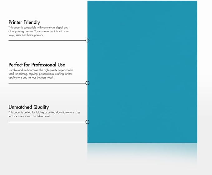 LUXPaper 8.5" x 11" Paper | Letter Size | Bright Blue | 60lb. Text | 1 - Image 8