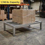 60'' x 20'' x 12'' aluminum welded nsf, front angle view