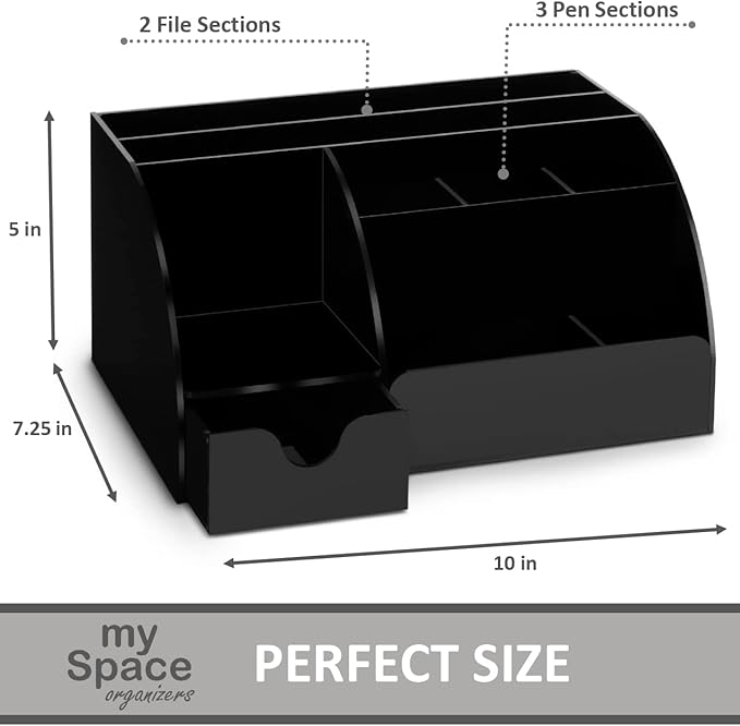 My Space Organizers Black Desk Organizer - Image 6