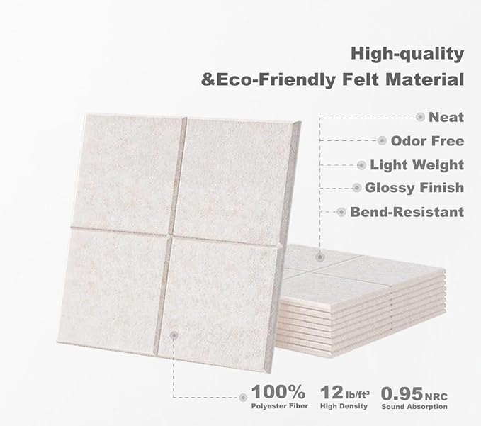 G Gamit Large Felt Wall Tiles Bulletin Board, Large Cork Board Alternative - Image 3