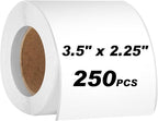 250pcs 3.5 x 2.25 Inch Blank Name Tag Stickers by AUXMOTEC