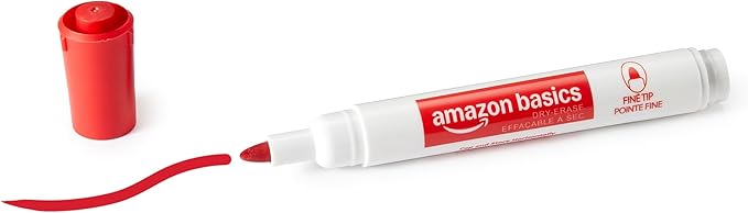 Amazon Basics Low-Odor Dry Erase Whiteboard Markers, Fine Tip - Image 4