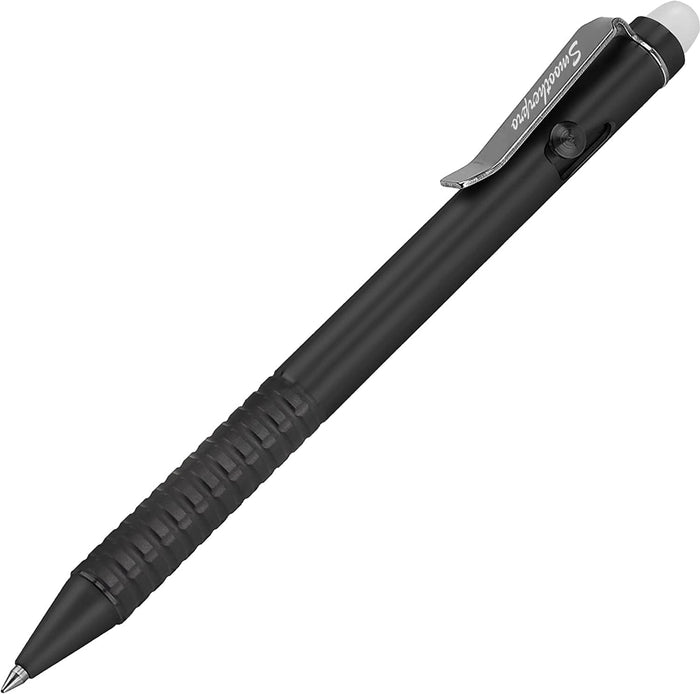 SMOOTHERPRO Bolt Action Pen，Stainless Steel Erasable Ballpiont Pen，Black