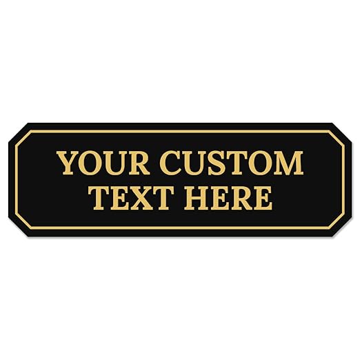 Custom Wall or Door Sign, Personalized Notched Plaque Engraved Message by SigoSigns