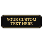 Custom Wall or Door Sign, Personalized Notched Plaque Engraved Message by SigoSigns